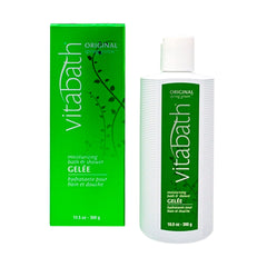 Vitabath Original Spring Green bottle front reveals spa-worthy cleanse for hydrated skin.