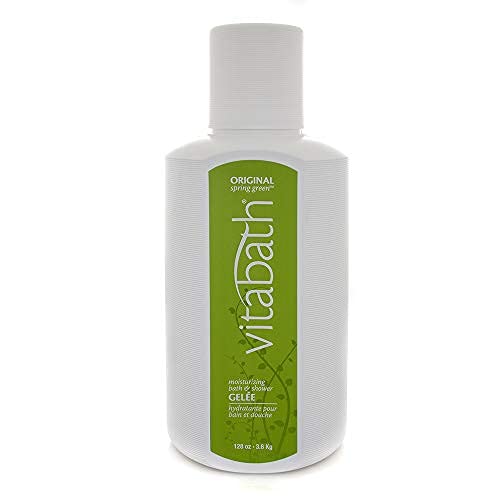 Vitabath Original Spring Green bottle pours rich lather for spa-like cleansing.