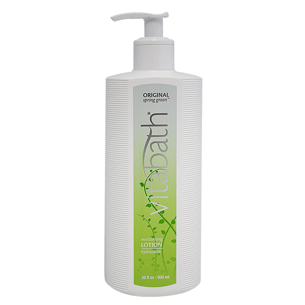 Vitabath Original Spring Green bottle pours lotion for daily hydration.