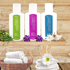 Vitabath Original Spring Green bubbles showcase luxurious bath foam.