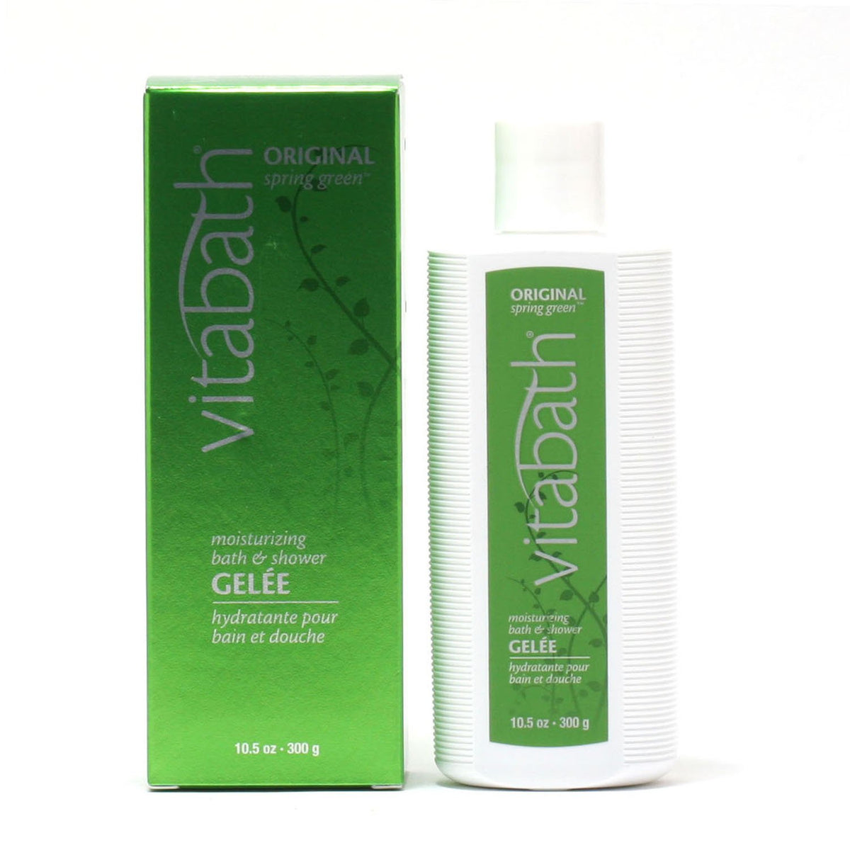 Vitabath Original Spring Green gelee bottle pour provides refreshing cleanse and lasting moisture