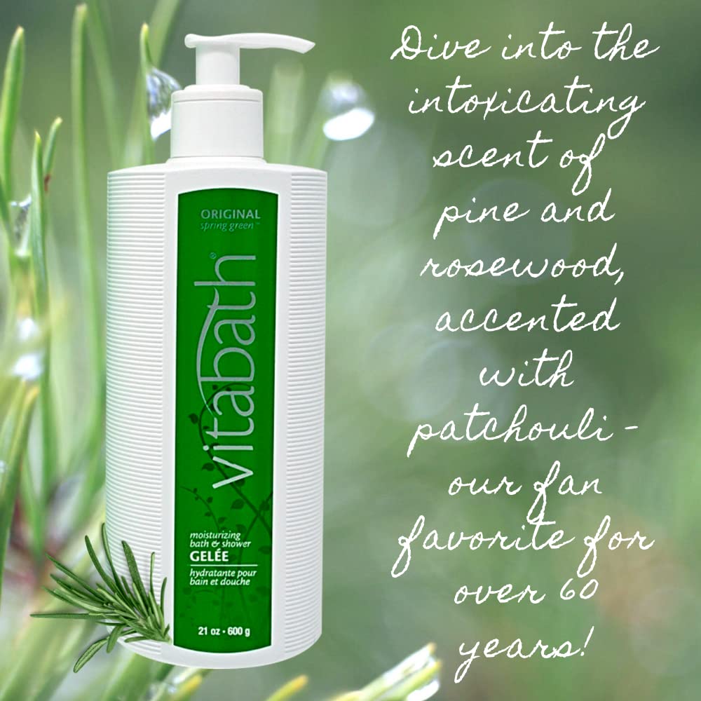 Vitabath Original Spring Green label-detail highlights vegan, cruelty-free credentials.