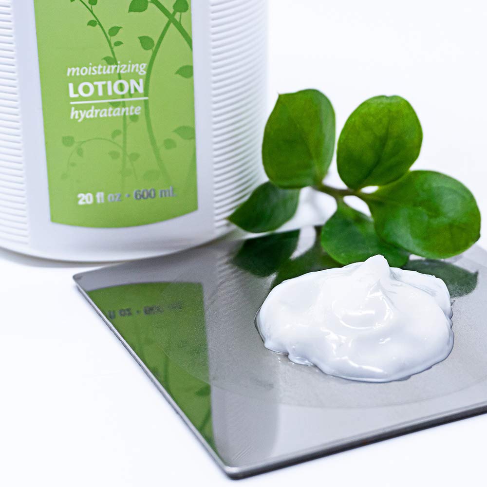 Vitabath Original Spring Green lotion swirl on skin for quick absorption.