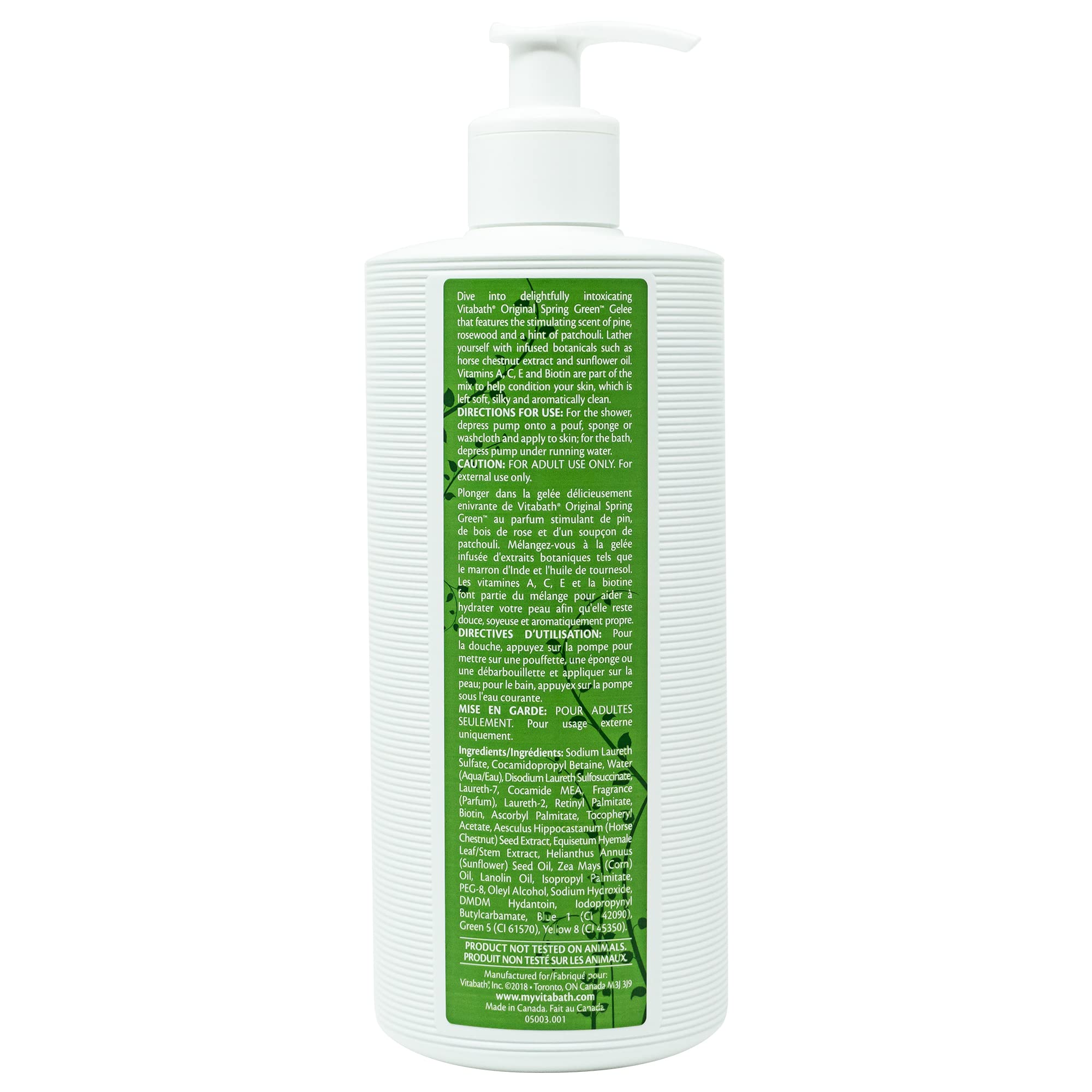 Vitabath Original Spring Green packaging-box sits invitingly on a bathroom shelf.