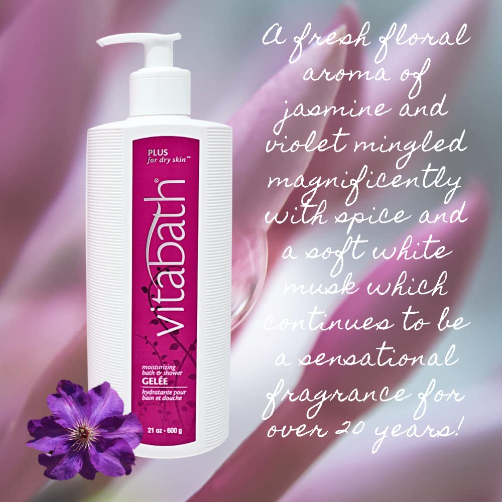 Vitabath Plus gluten-free paraben-free badge signals a cleaner formula for sensitive skin.