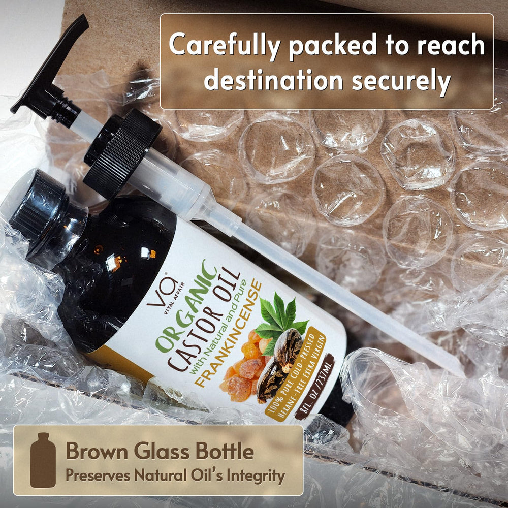 Vital Affair castor-frankincense oil aroma evokes calming spa-like rituals.