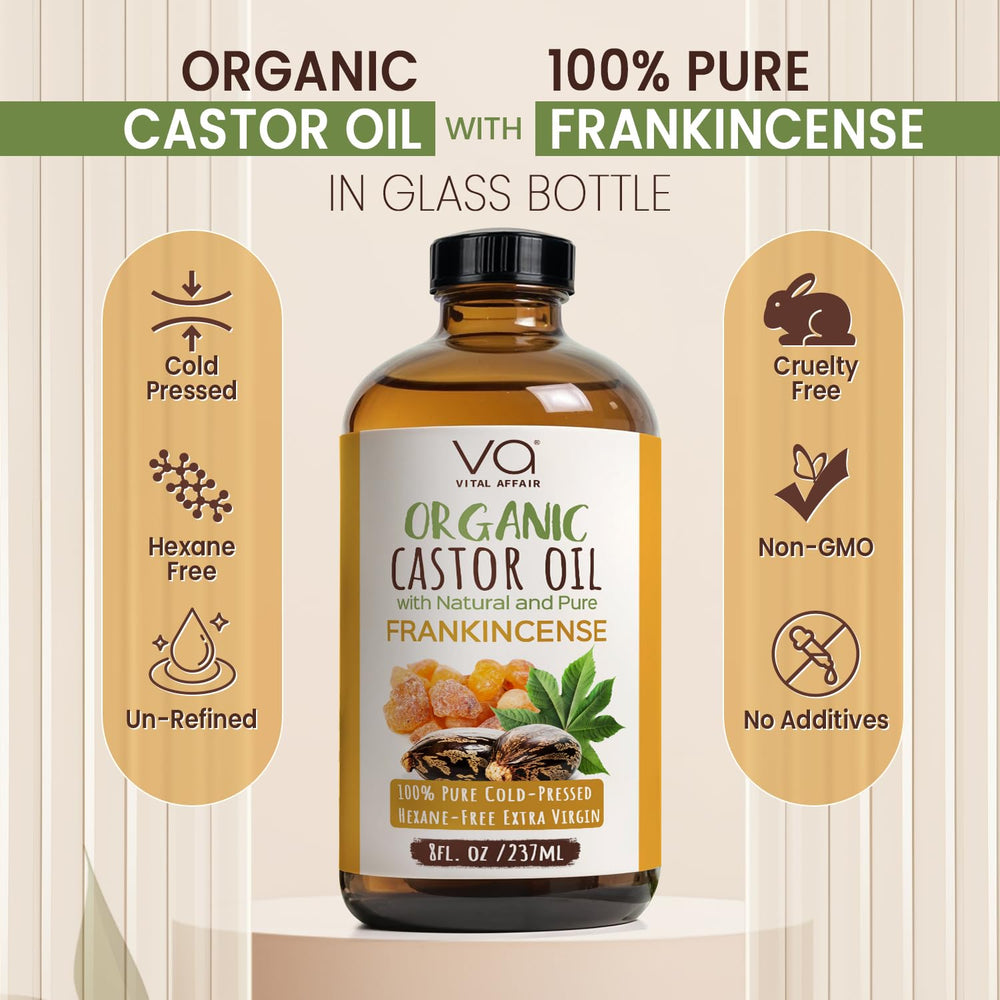 Vital Affair castor-frankincense oil packaging-box gift-ready presentation.