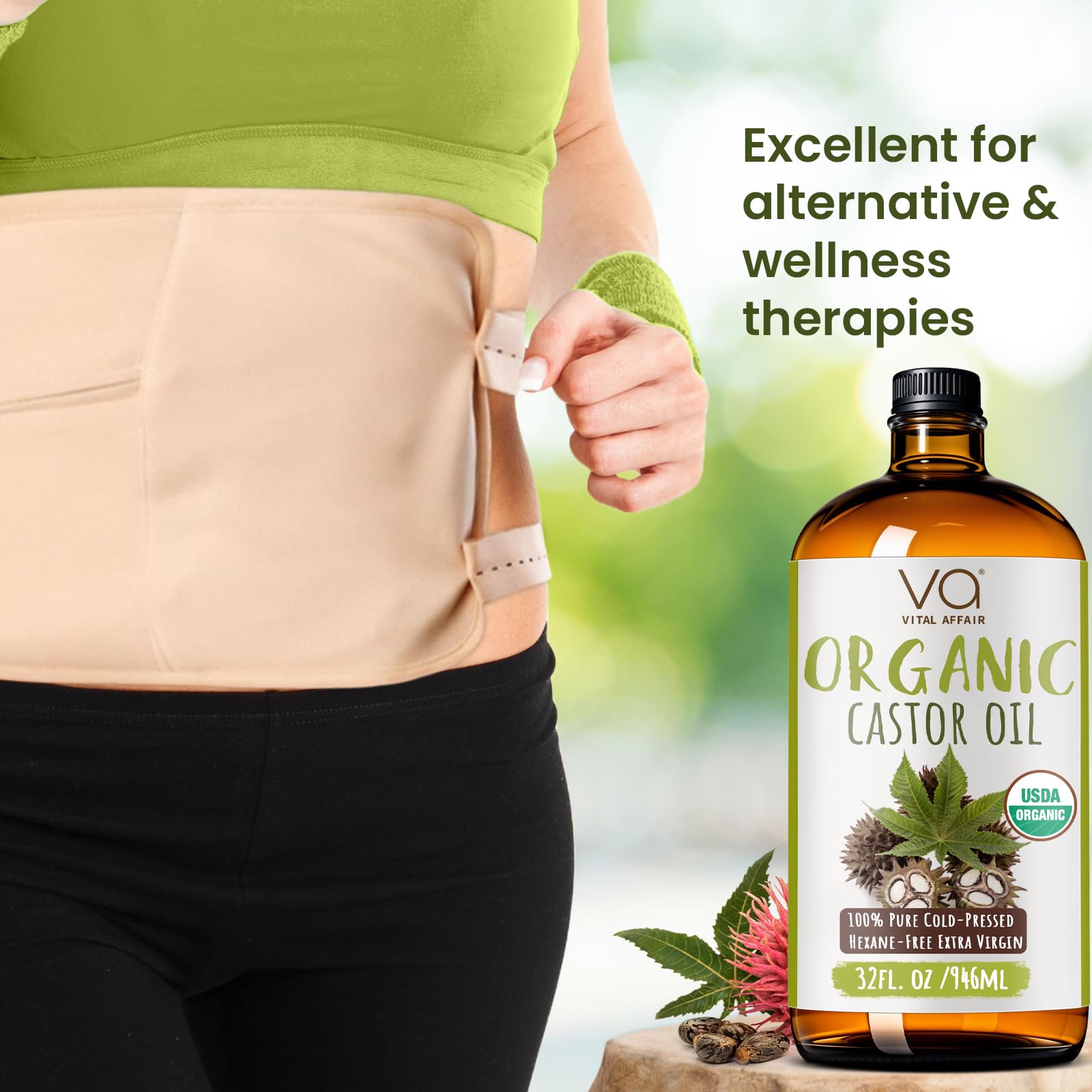 VITAL AFFAIR castor oil for hair growth nourishes scalp and promotes shine.