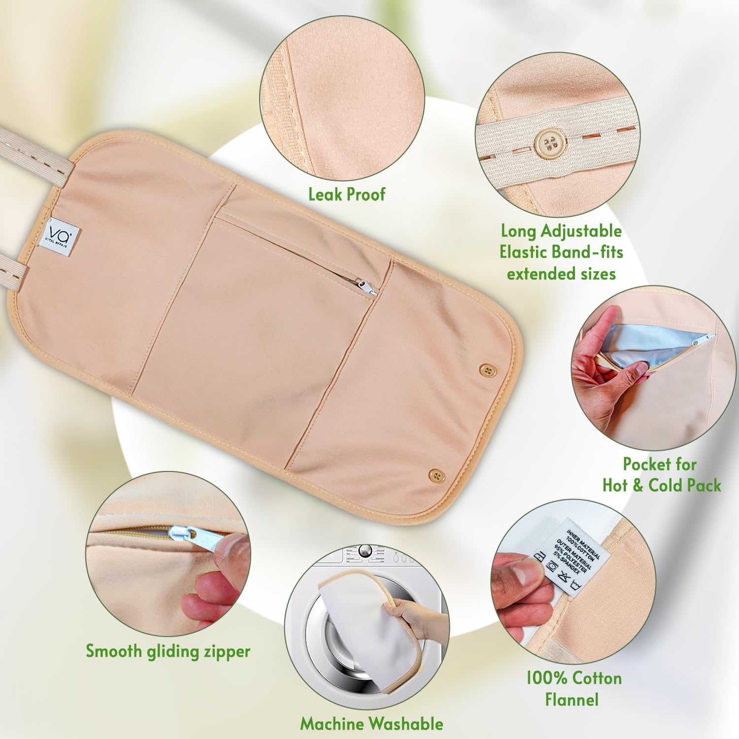 Vital Affair mesh bag for easy laundry and reuse.