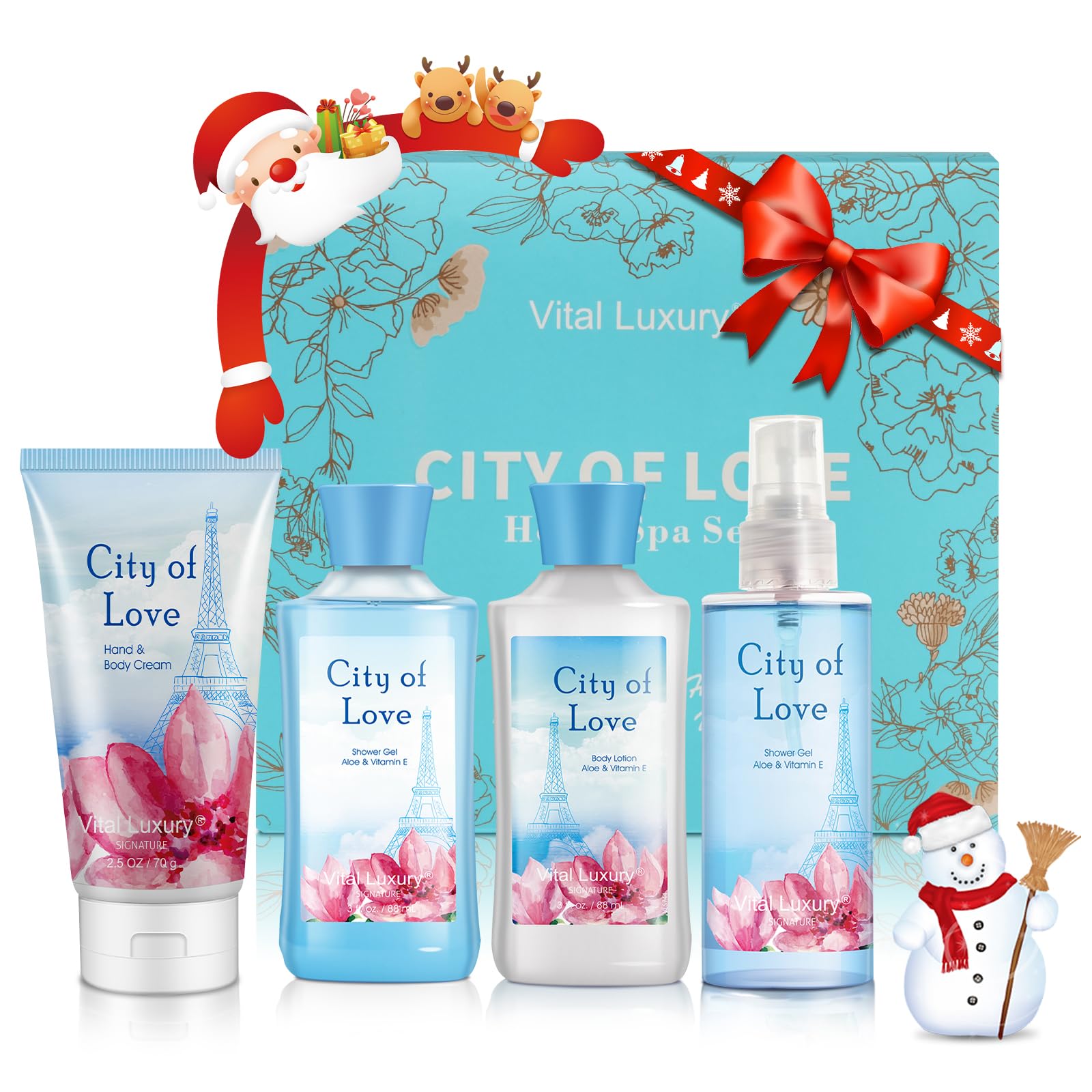 Vital Luxury bath and body kit collection for at home spa hydration
