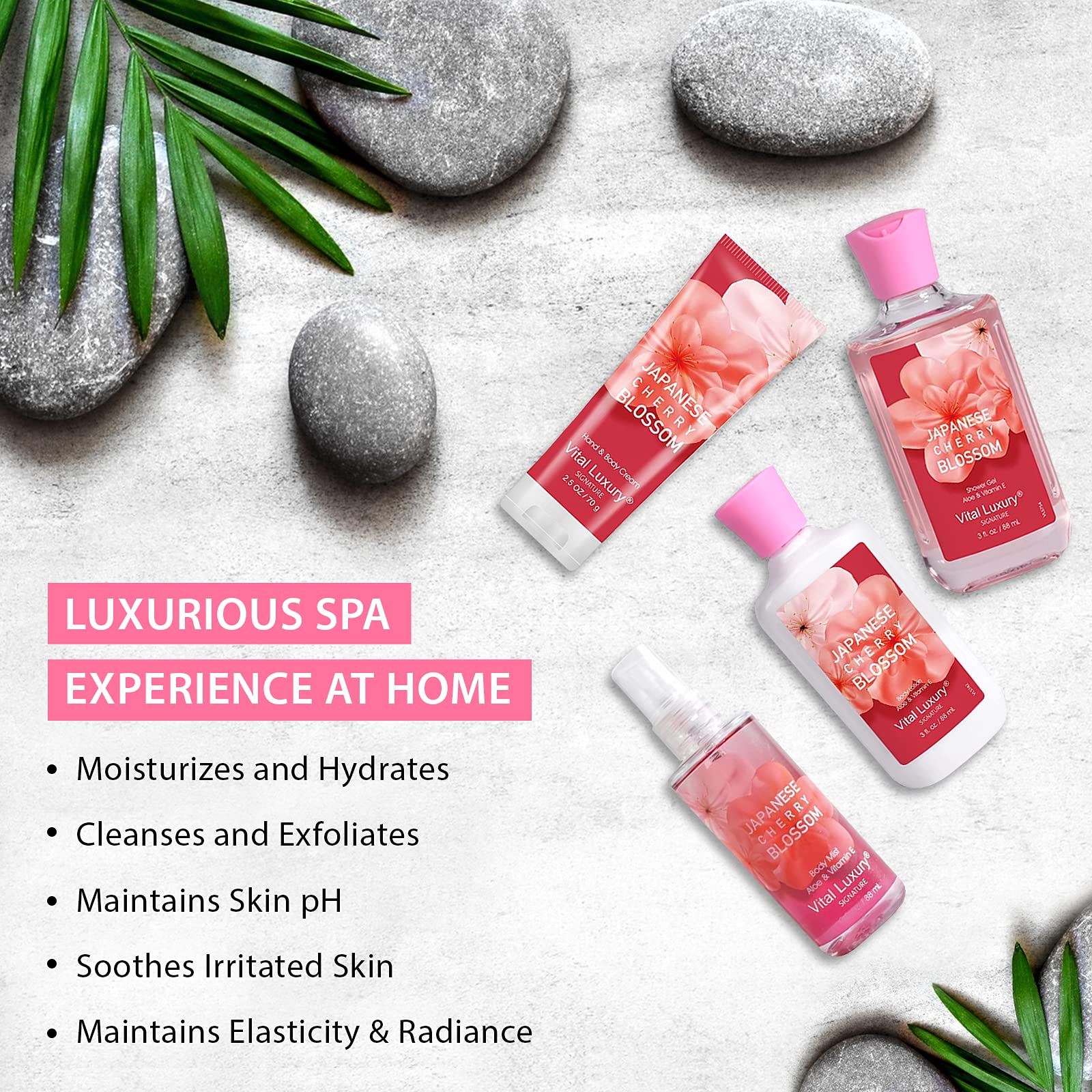 Vital Luxury packaging image communicates premium spa gifts and gift-ready presentation.