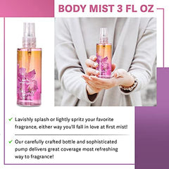Vital Luxury Body Mist fragrance spray capturing even, refreshing scent coverage.