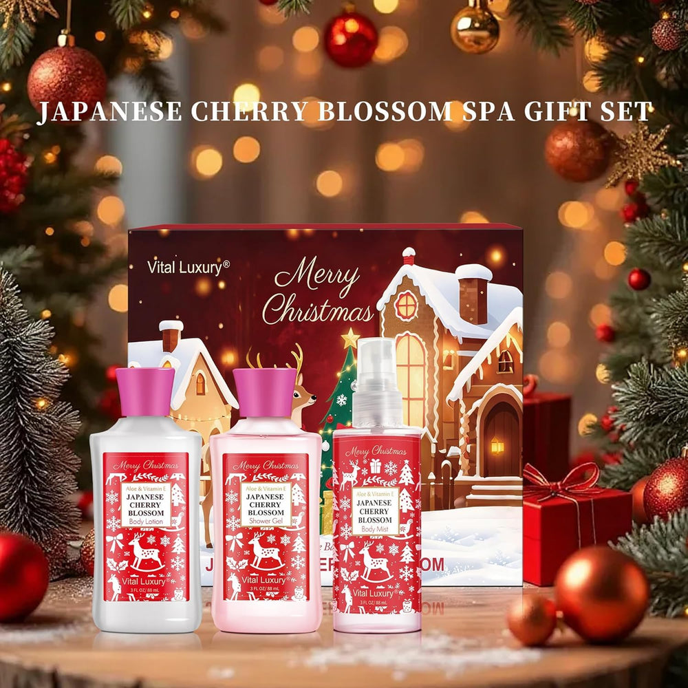 Vital Luxury cherry blossom lotion close-up highlighting hydrating, quick-absorb texture