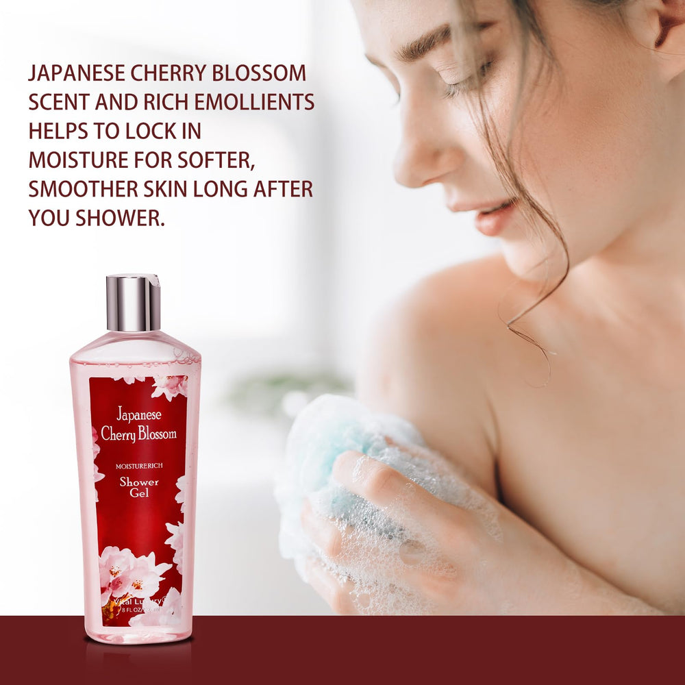 Vital Luxury cherry blossom packaging motif decorates the box
