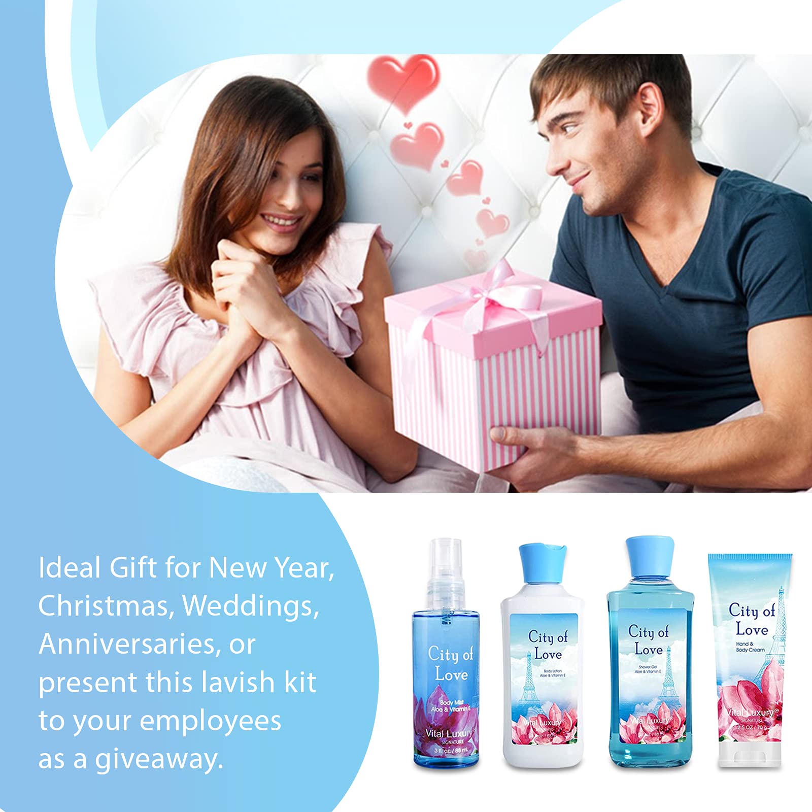 Vital Luxury City of Love fragrance imagery highlights floral notes