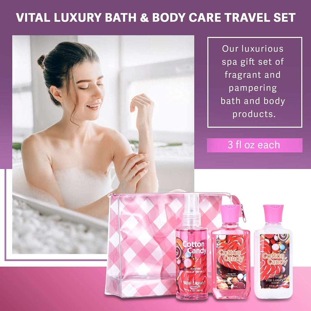 Vital Luxury cotton candy giftset body mist spray for on-the-go fragrance