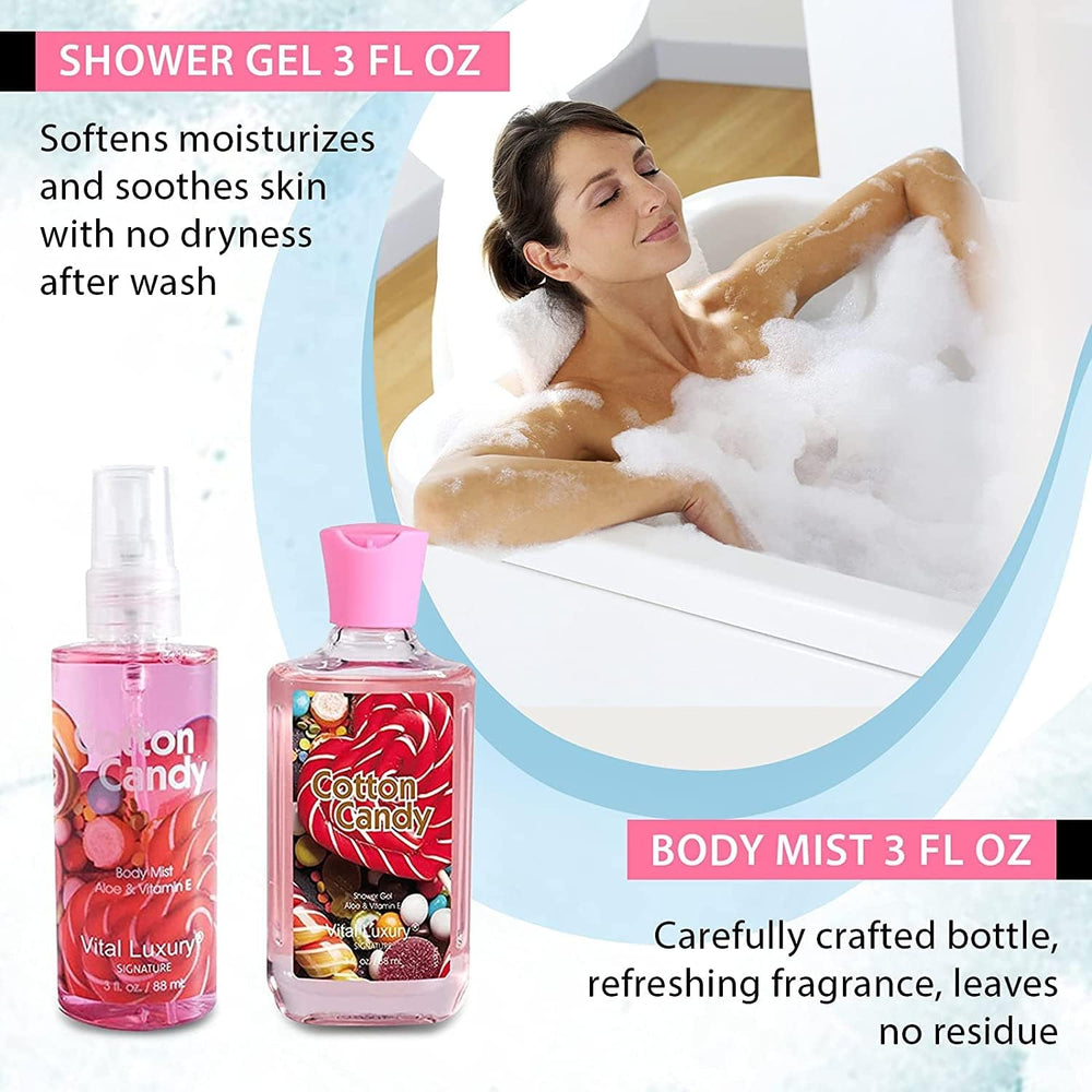 Vital Luxury fragrance mist 3oz spray capturing festive cotton candy aroma.
