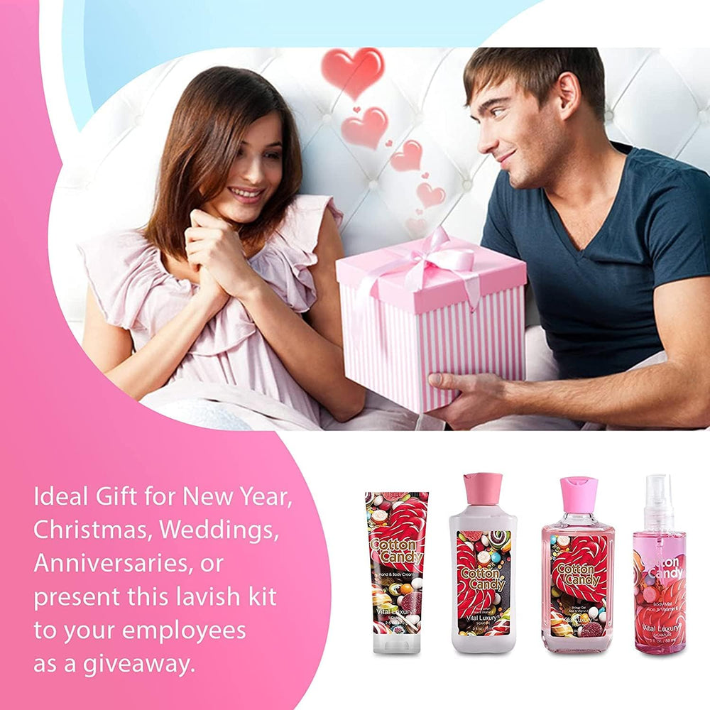 Vital Luxury gift-ready set shown in a festive display for White Elephant gifting.