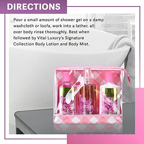 Vital Luxury Pea Flower Scent bottle highlighting delicate floral notes and everyday luxury.