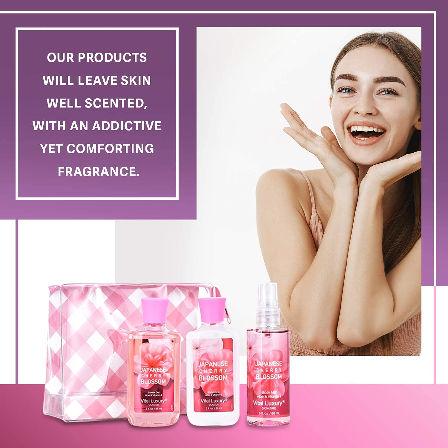 Vital Luxury customer favorites display highlights versatile travel-friendly set