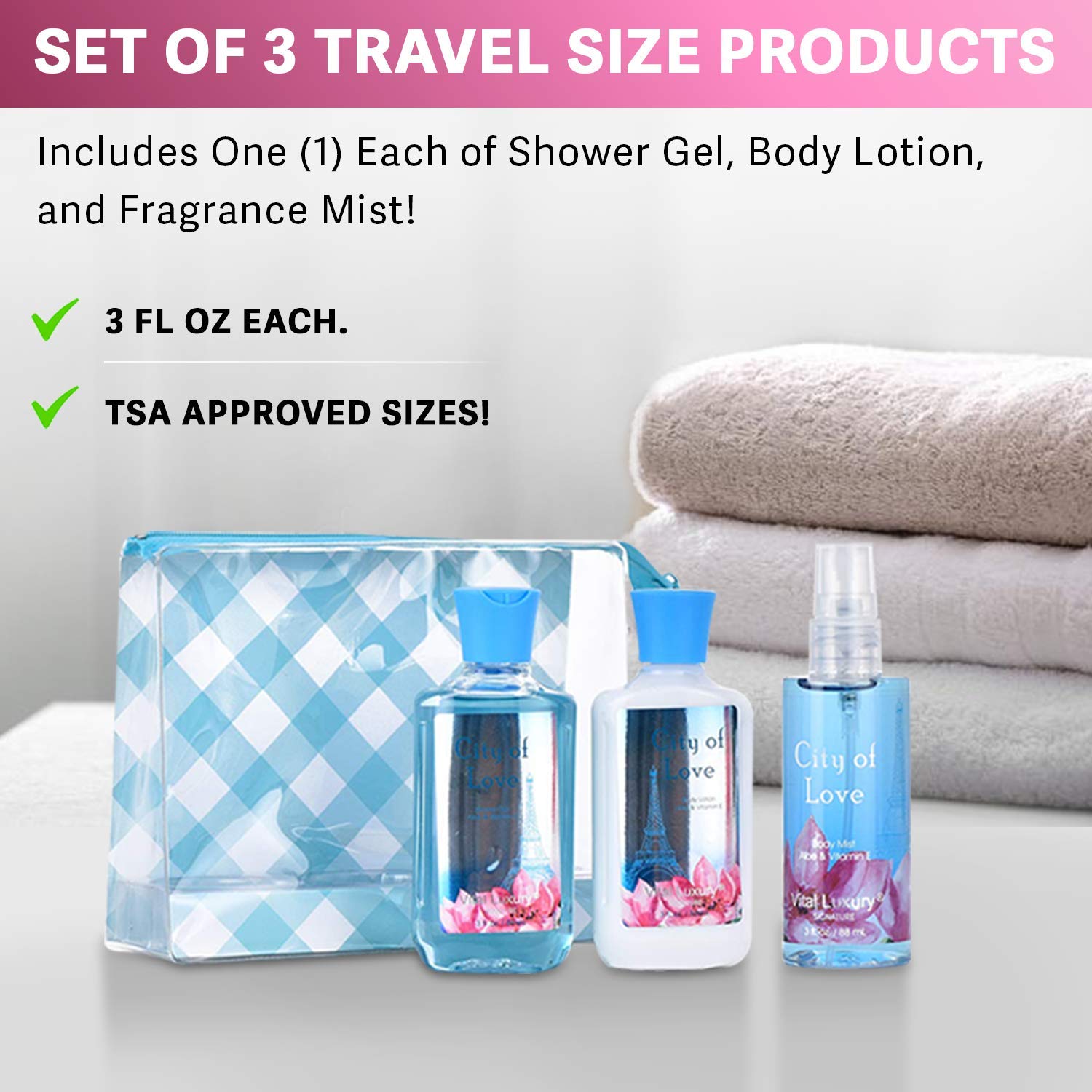 Vital Luxury travel set closeup texture soft-skin emphasizes moisturizing feel