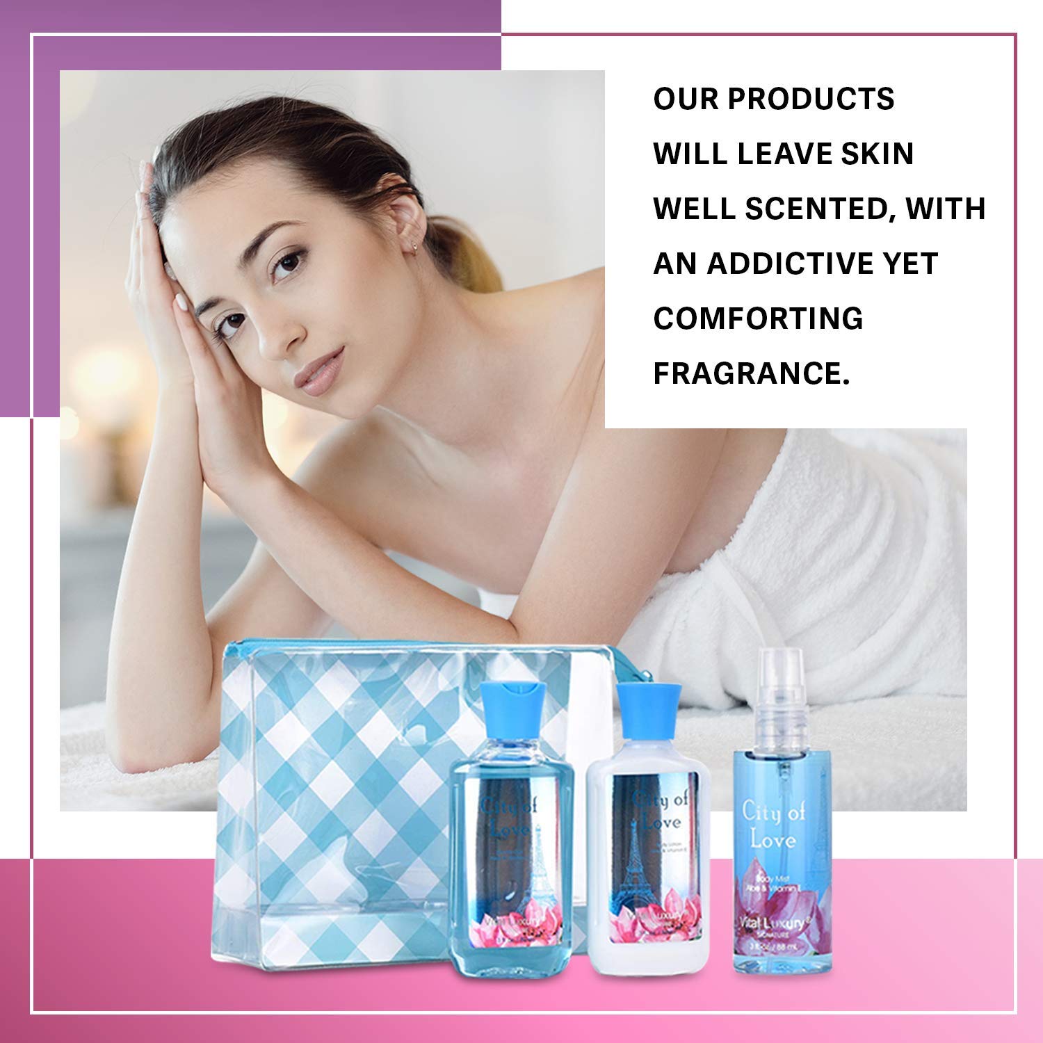 Vital Luxury travel set scenario holiday gifting suggesting care for loved ones