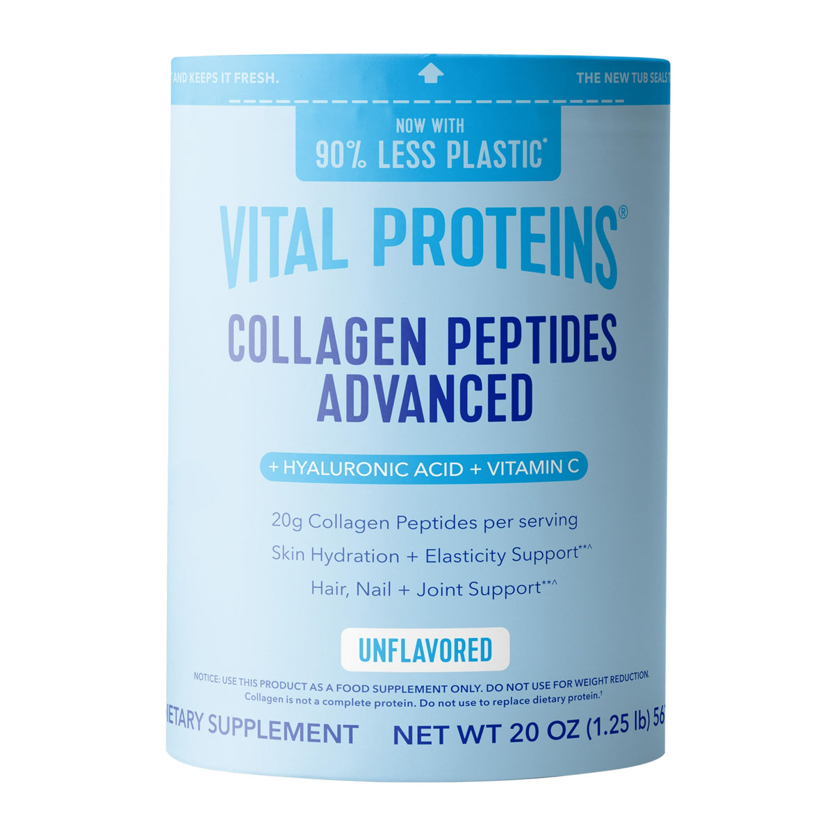 Vital Proteins front packaging 20oz showing product and benefits