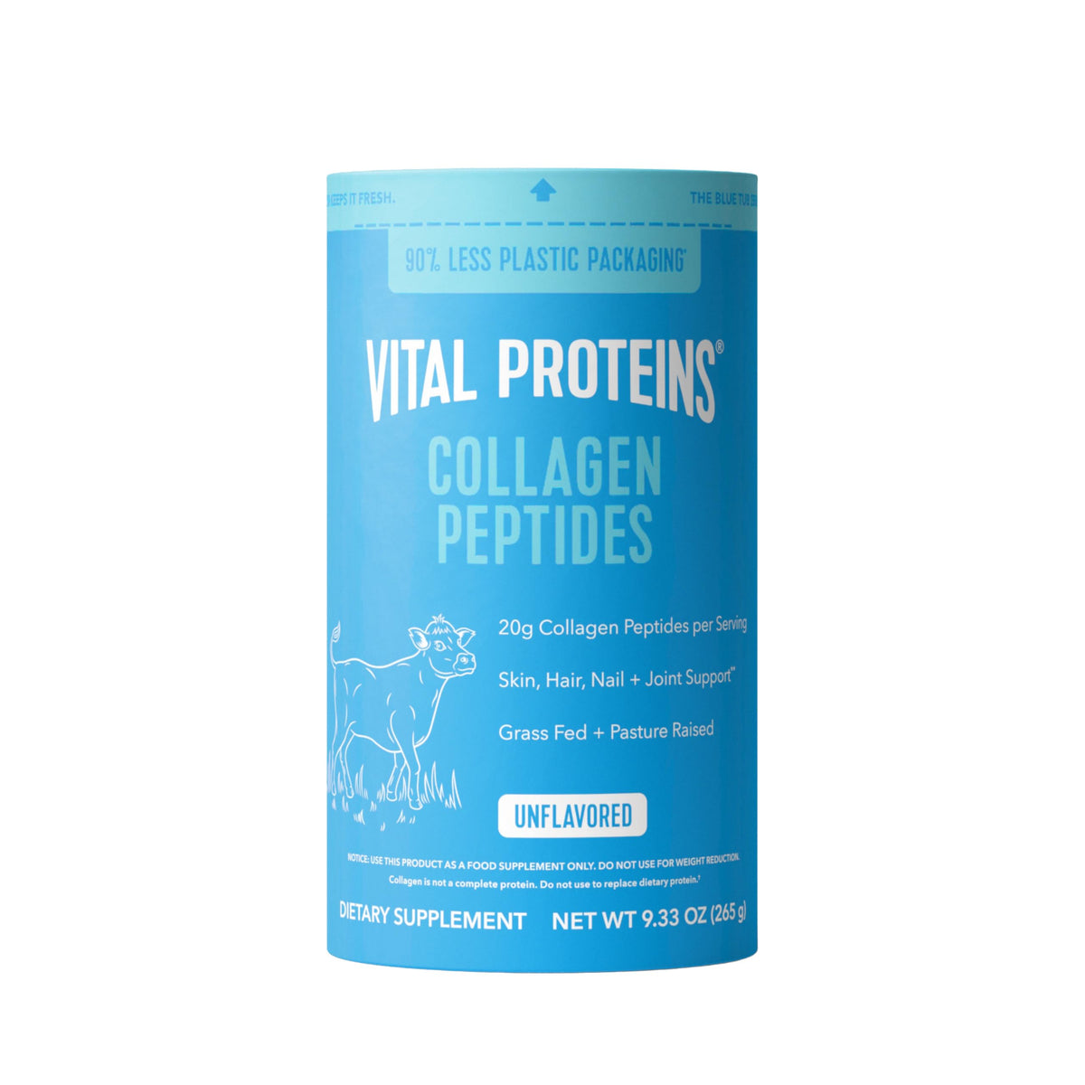 Vital Proteins front packaging showing unflavored collagen benefits