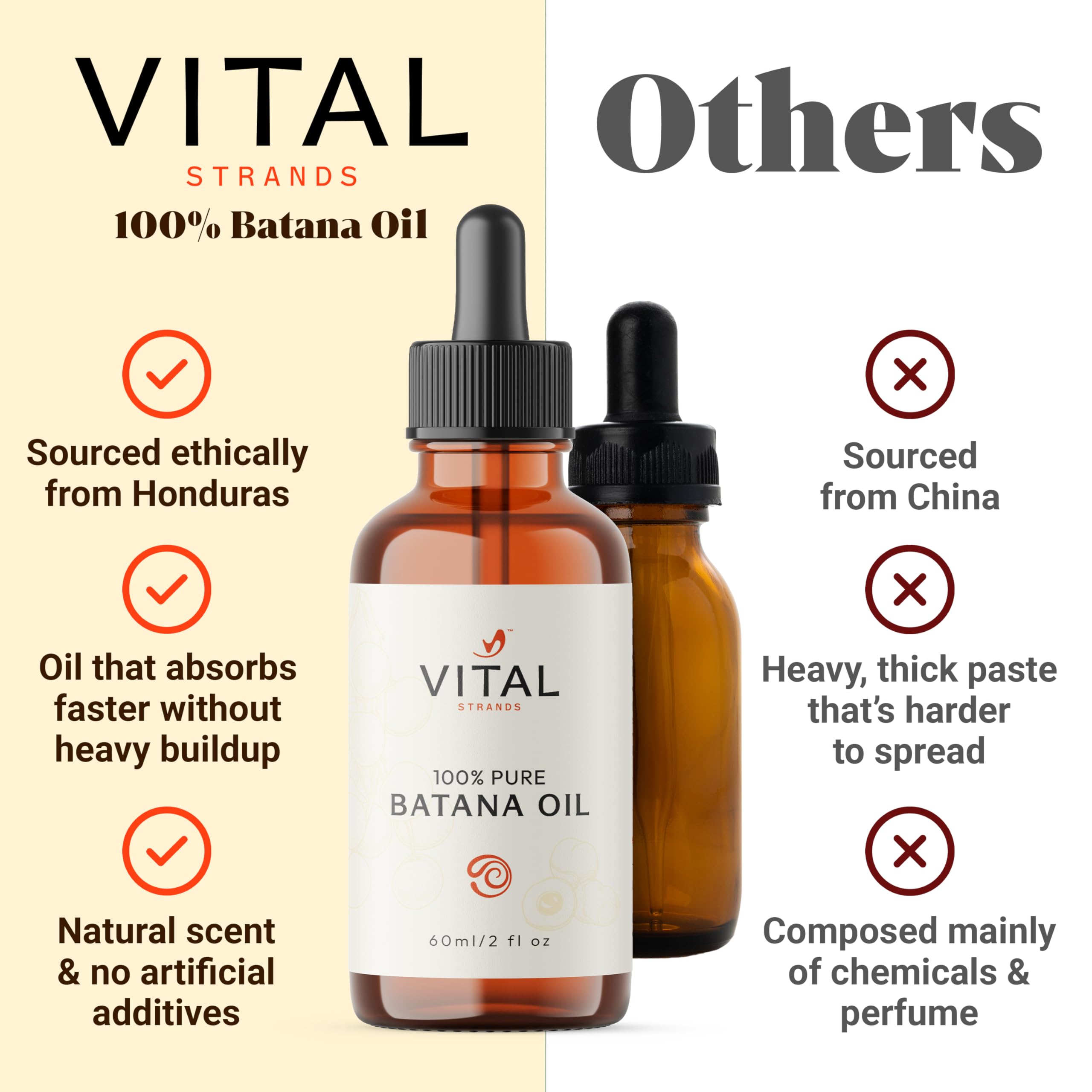 Vital Strands Batana Oil on dry hair adds conditioning and manageability before styling.
