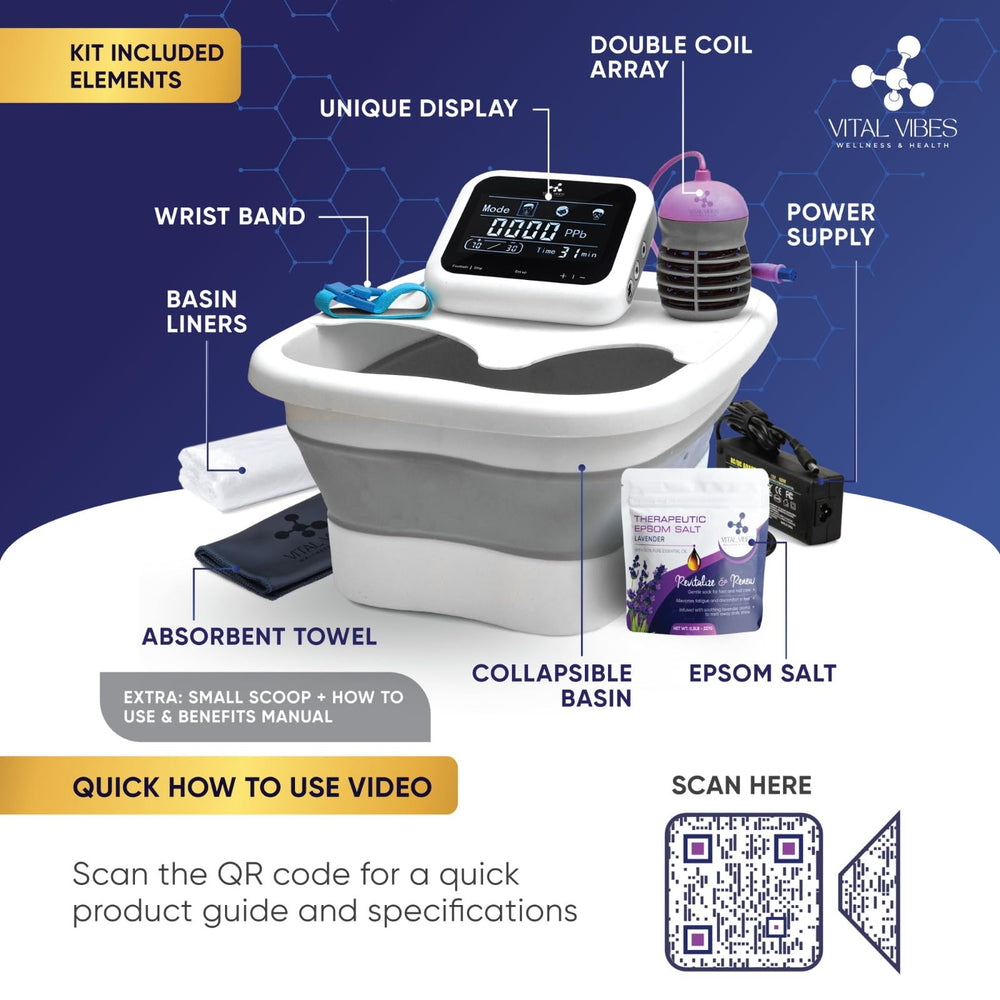 Vital Vibes collapsible foot basin ready for compact storage and easy setup.