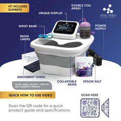 Vital Vibes collapsible foot basin ready for compact storage and easy setup.