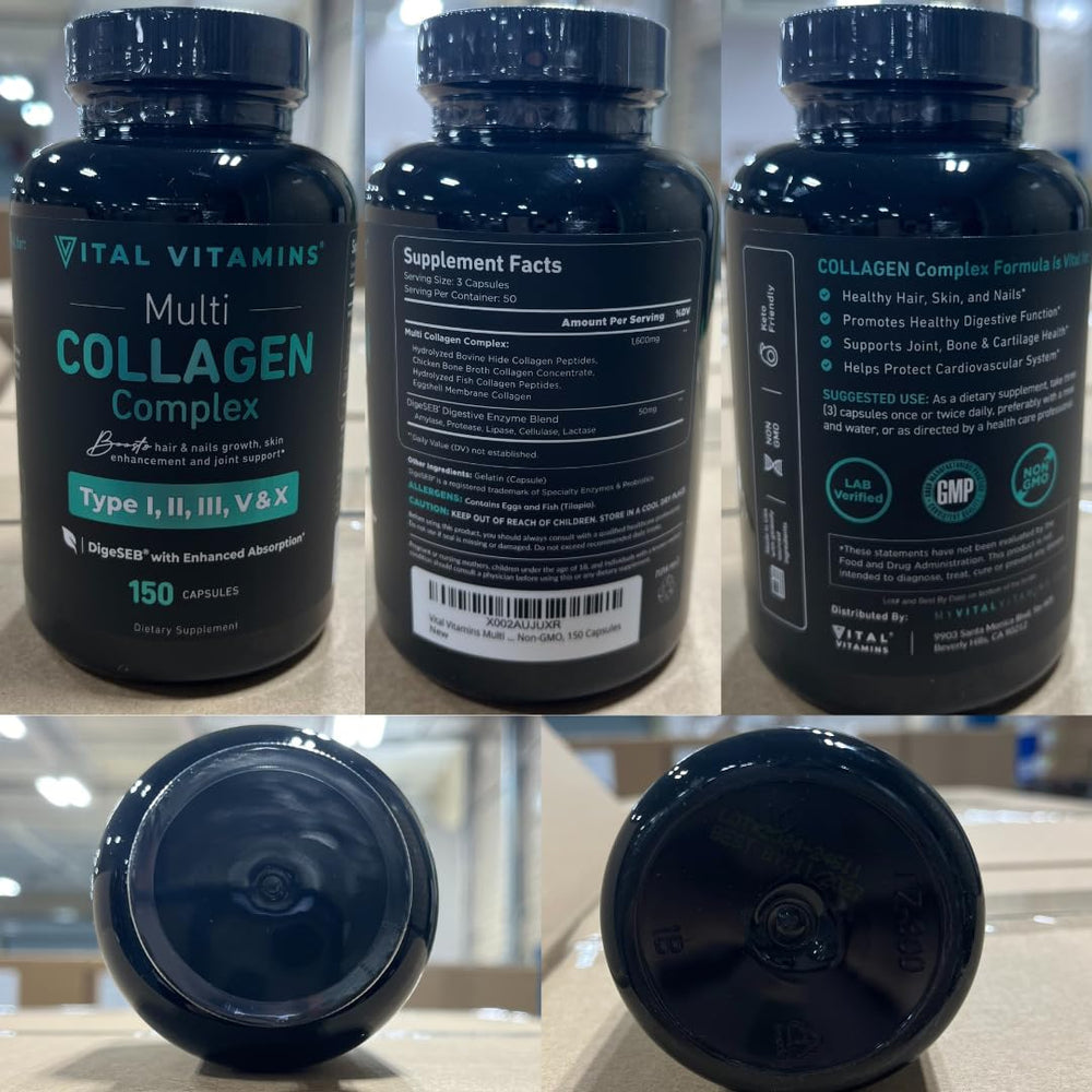 Vital Vitamins bottle inside travel bag, emphasizing on-the-go convenience