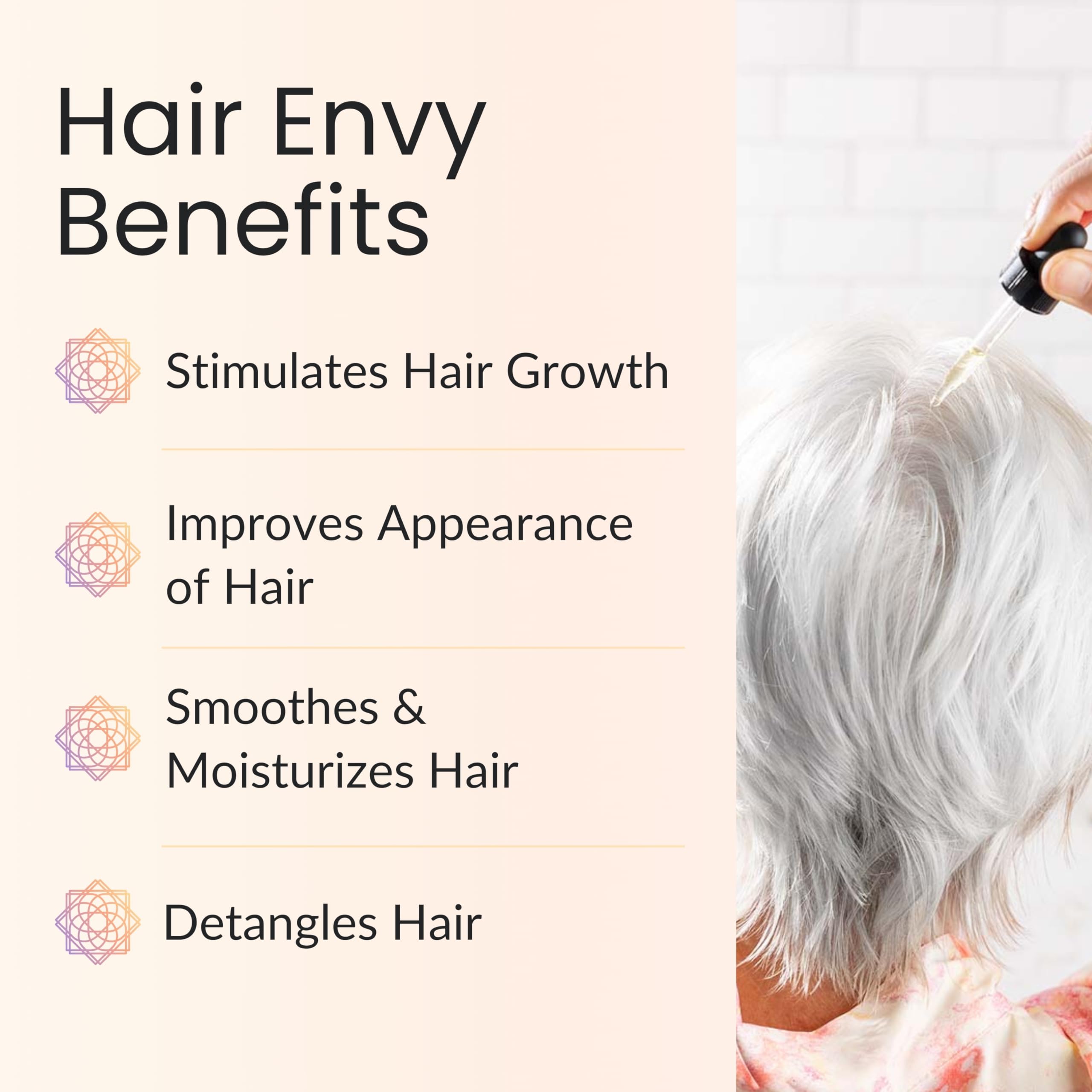 Vitality Extracts Hair Envy avocado oil scene emphasizing scalp moisture