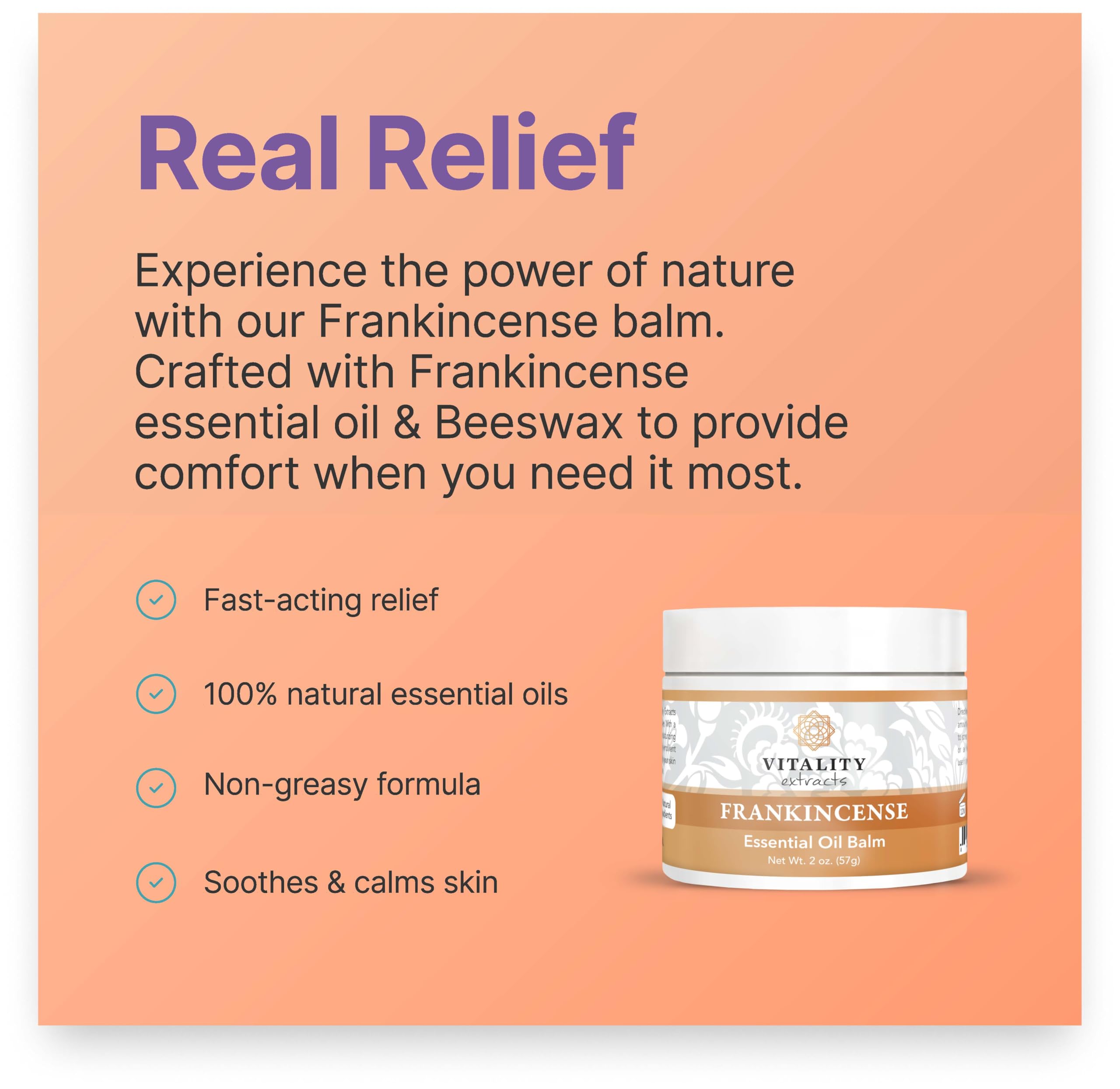 Vitality Extracts Frankincense Balm texture swatch highlighting olive oil and beeswax nourishment