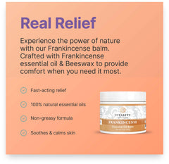 Vitality Extracts Frankincense Balm texture swatch highlighting olive oil and beeswax nourishment