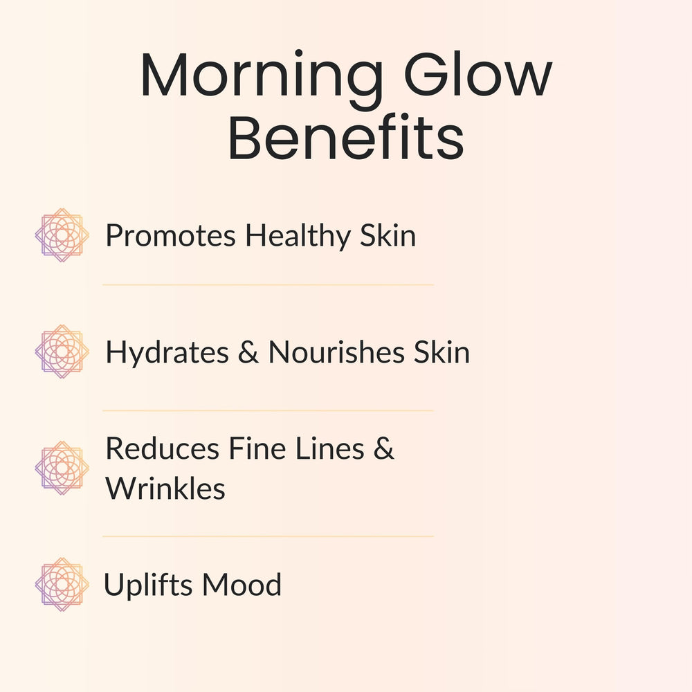 Vitality Morning Glow texture and droplets on skin during routine use