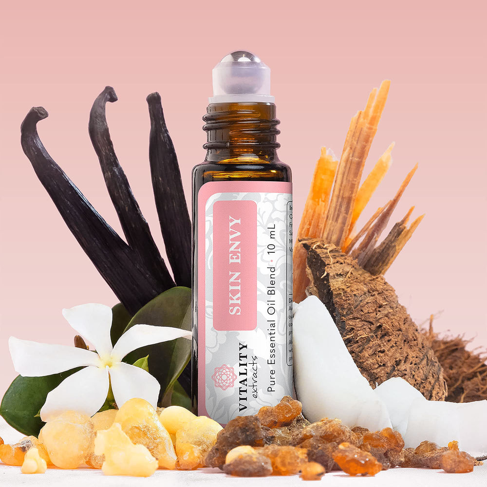 Vitality Skin Envy frankincense blend image suggesting calming skincare benefits