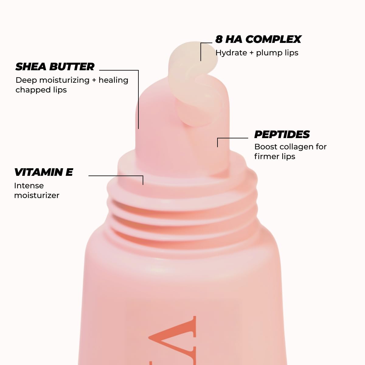 Vitamasques Cocoa Butter lip glow detail emphasizes fragrant nourishment.