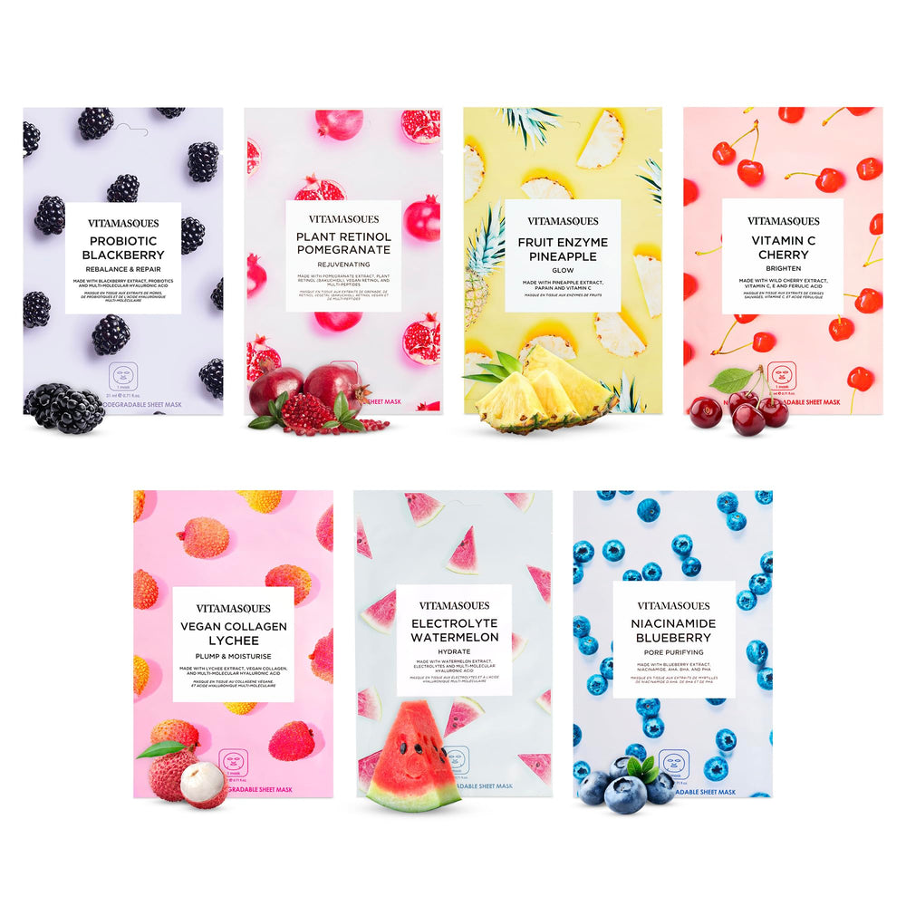 Vitamasques Electrolyte Watermelon sheet mask for refreshing hydration and a revitalized look.