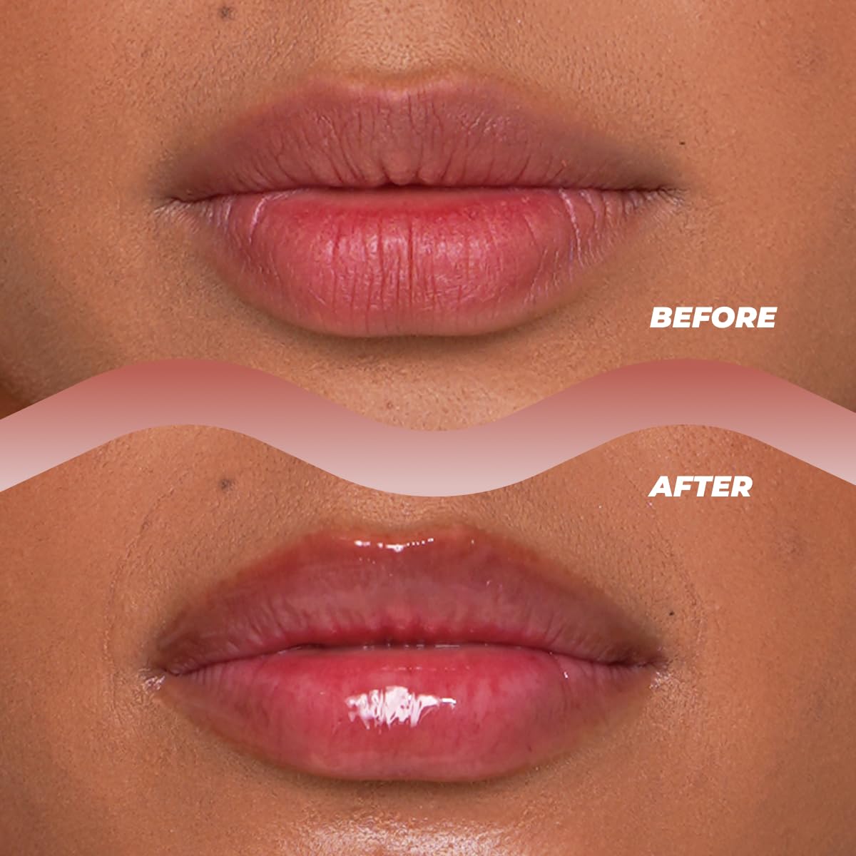 Vitamasques Overnight Lip Mask application closeup showing deep moisture.