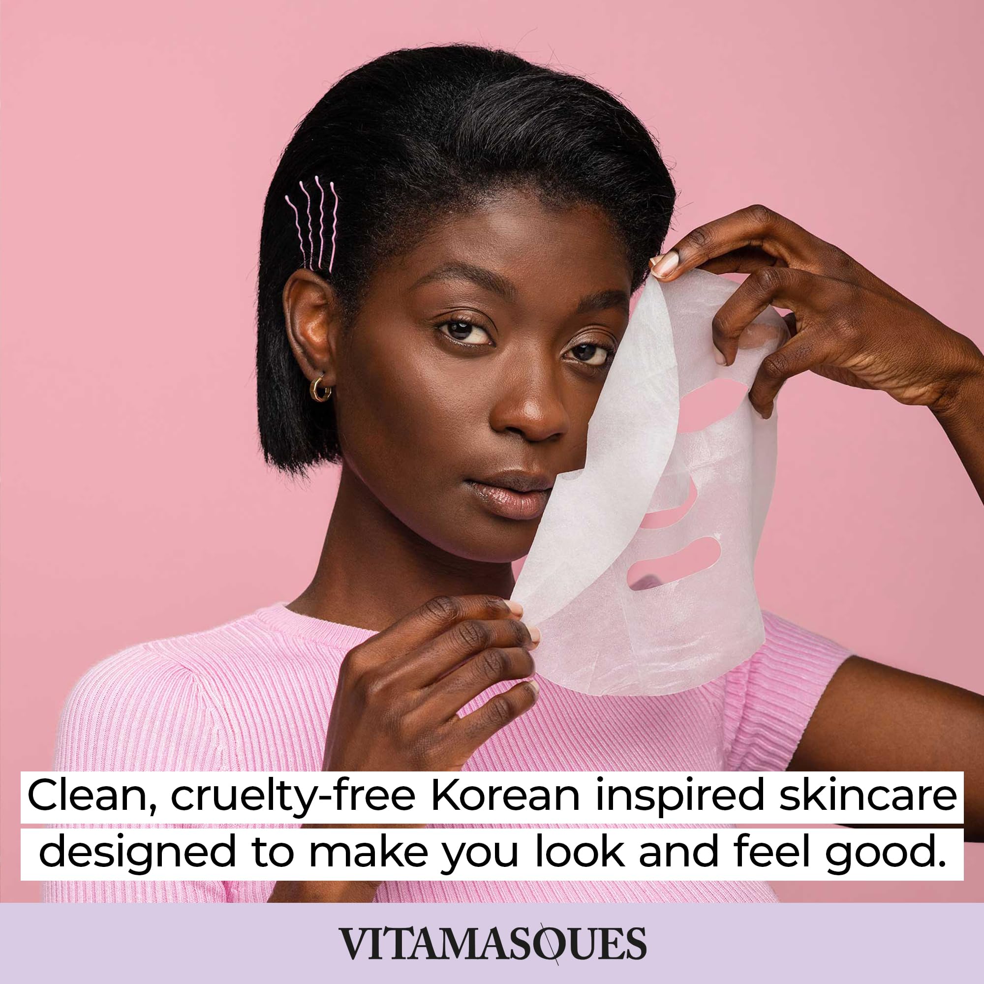 Vitamasques Retinol Pomegranate sheet mask for renewal and smoother texture.