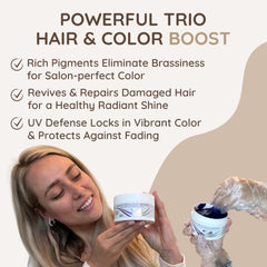 VITAMINS hair cosmetics salon-quality toner for icy blonde tones between visits.