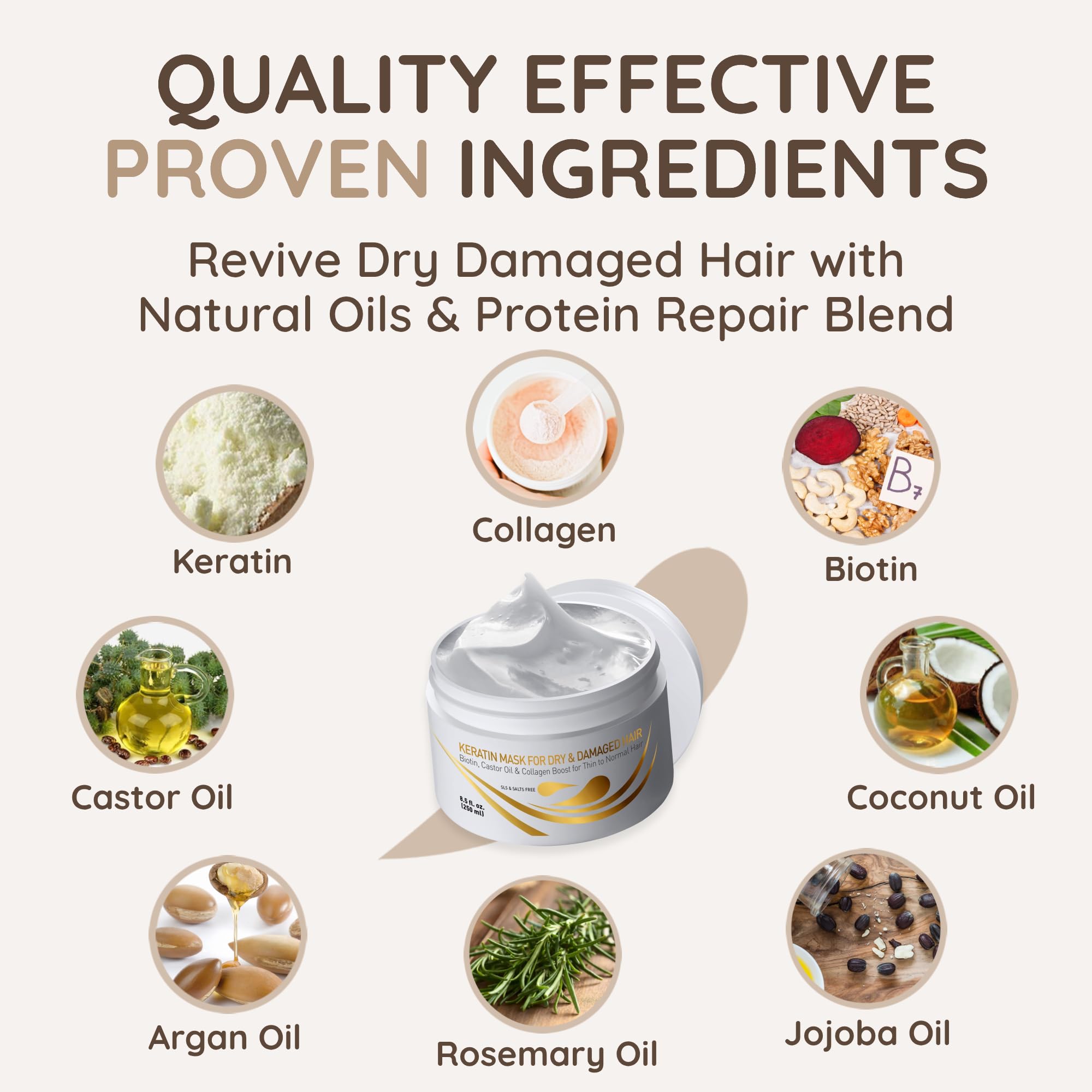 VITAMINS hair cosmetics frizz-control mask delivering silky finish and long-lasting moisture