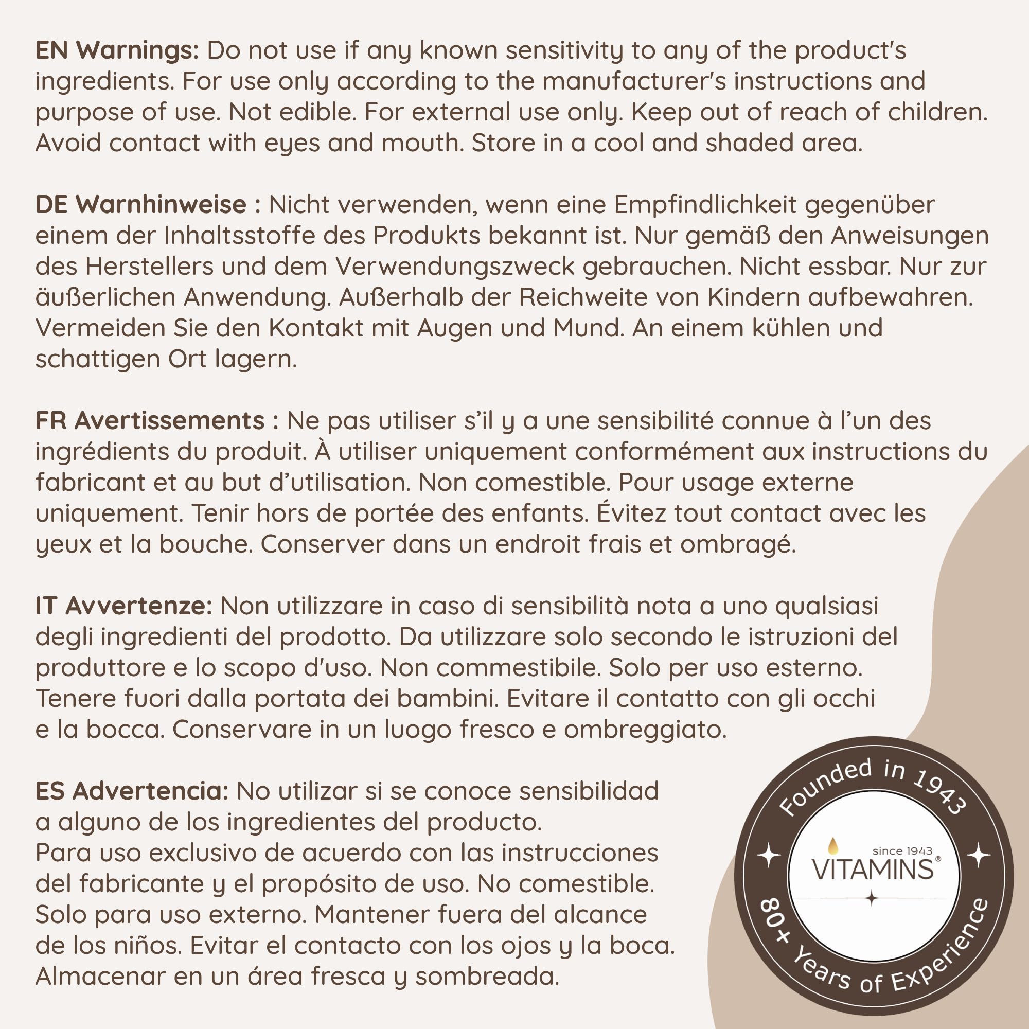VITAMINS hair cosmetics keratin mask packaging closeup emphasizing quality and nourishment