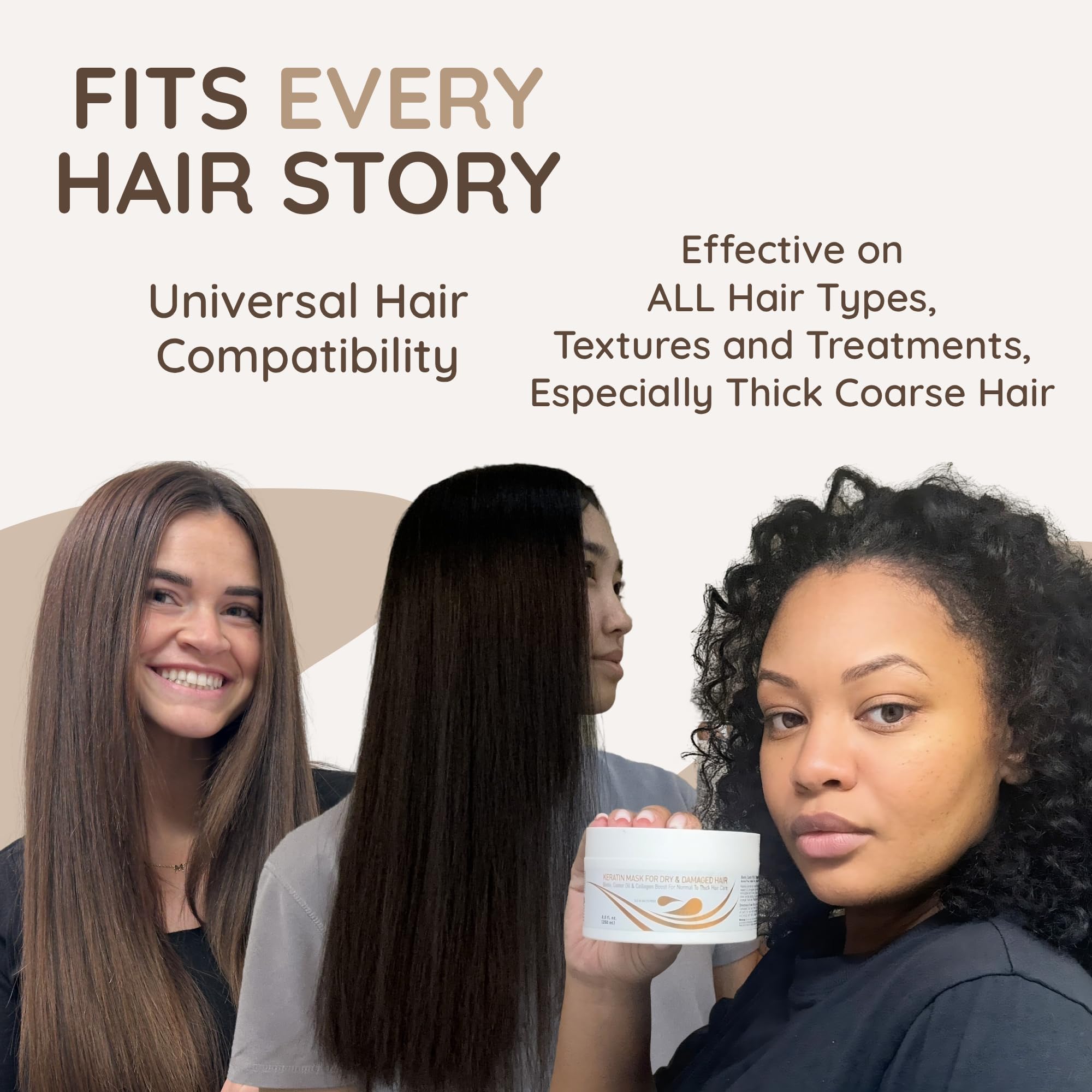 VITAMINS silky finish close-up showing smoother, more manageable hair.