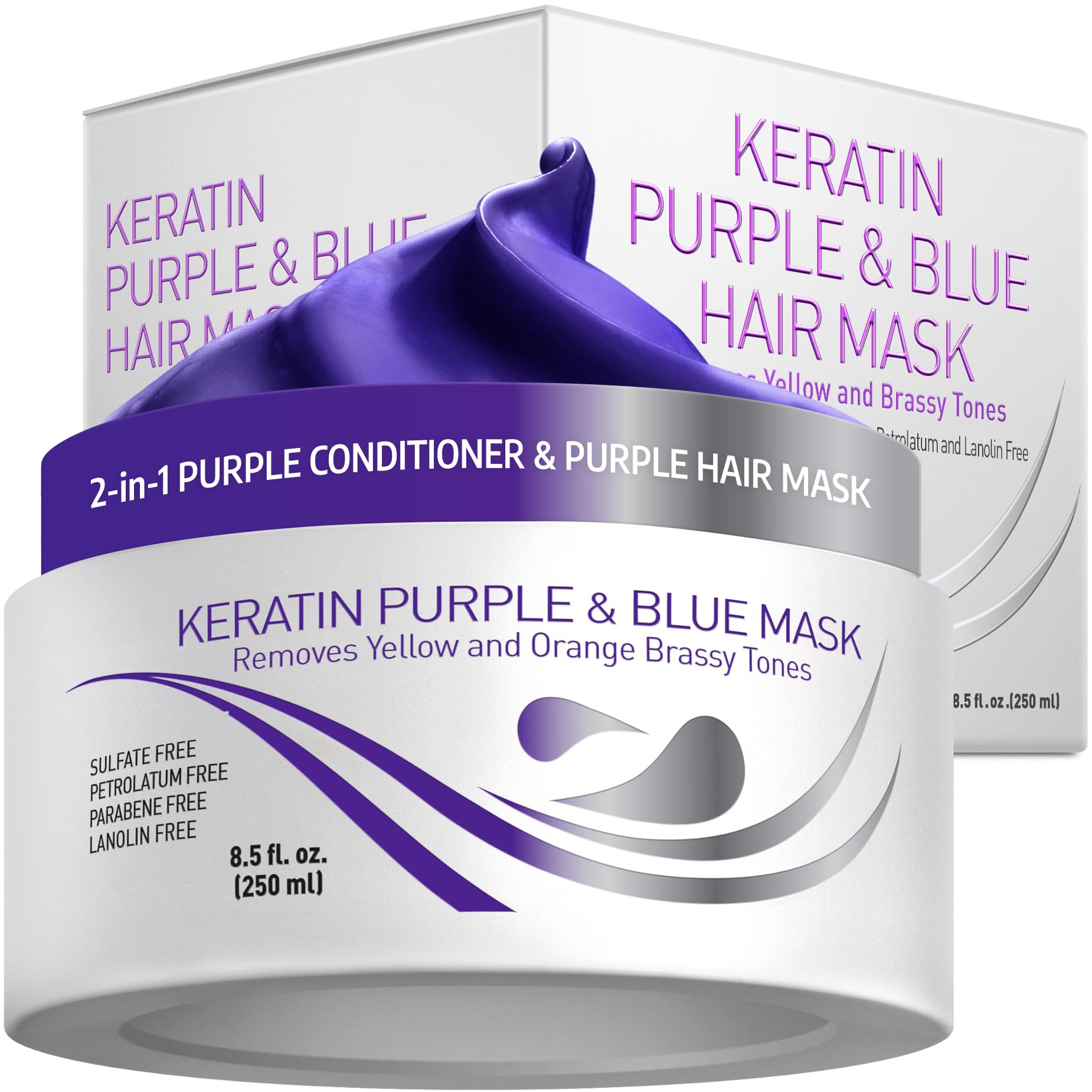 VITAMINS hair cosmetics on-dresser setup showcasing premium conditioning essentials for color-treated hair.