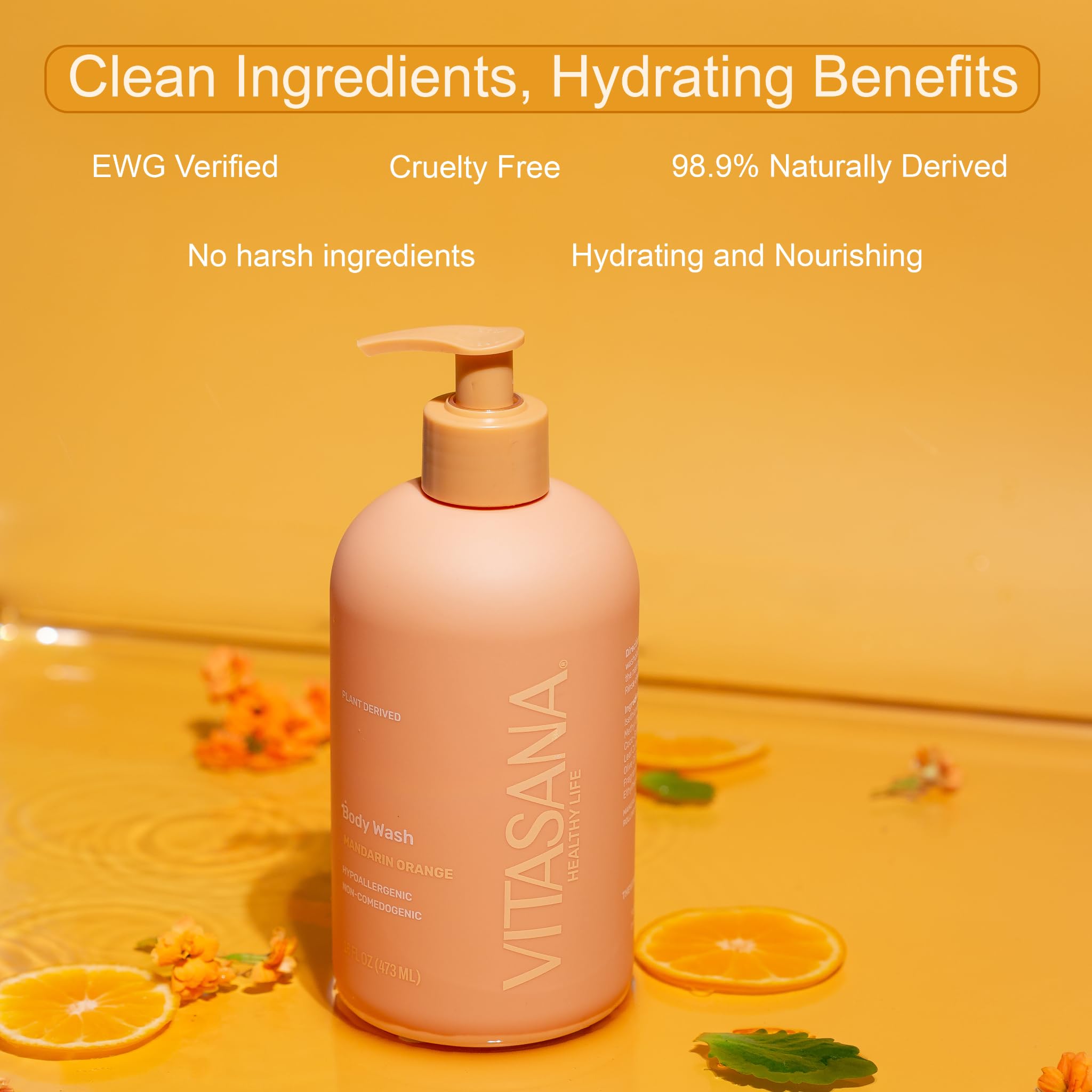 Vitasana EWG Verified label signals safer, cleaner skincare in every shower.