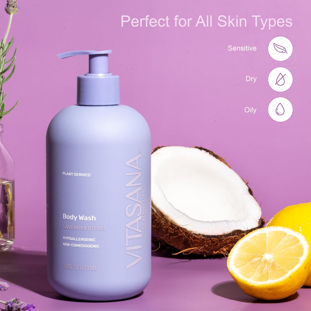 Vitasana lavender citrus scent creates a calming, spa-like mood during routines.