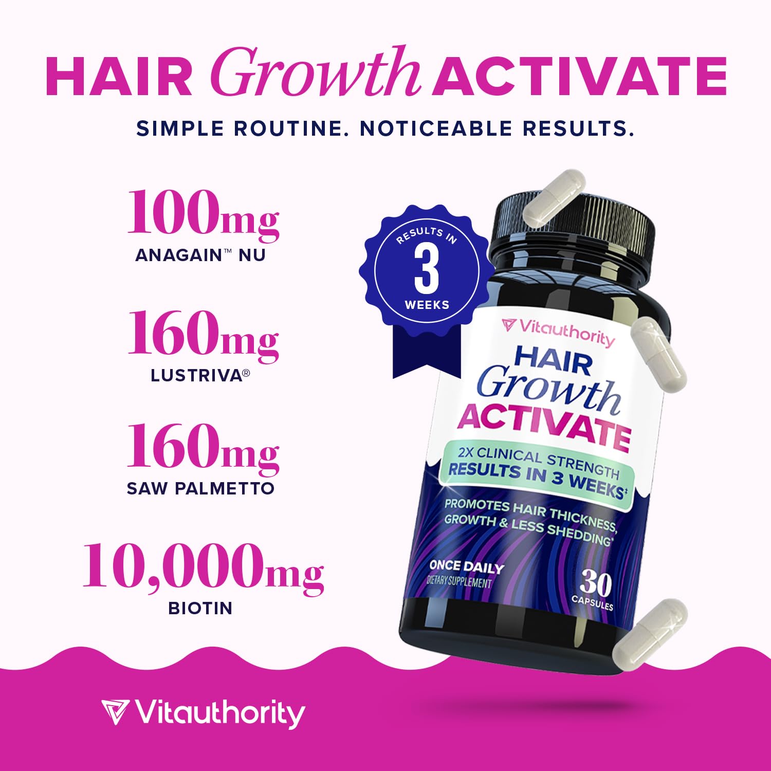 Vitauthority Lustriva for women experiencing thinning hair