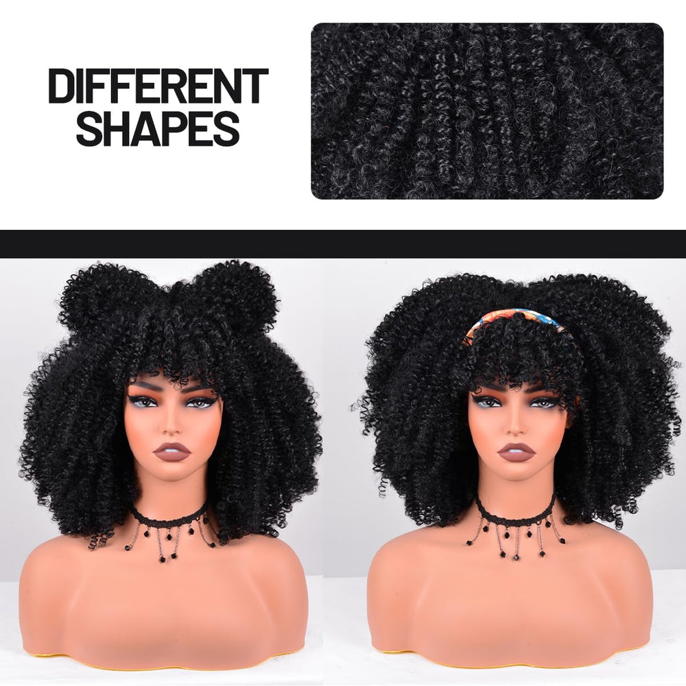 Vitorish Afro Curly Wig 12in look ideal for daily parties and casual outings